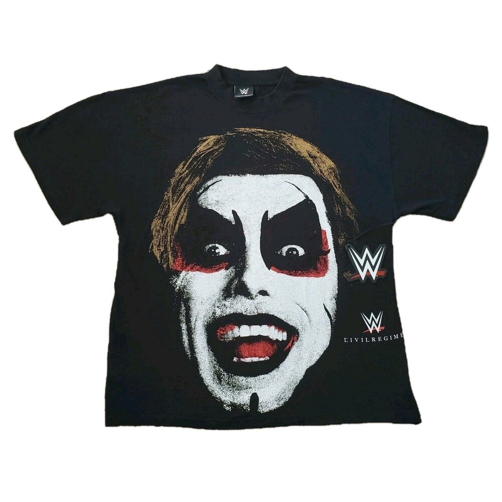 Civil Regime X Danhausen Big Face Medium OVERSIZED Black Double Side WWE T-Shirt